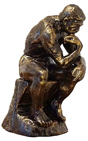 zeitzone Edle Skulptur - Der Denker - Figur nach Auguste Rodin Eisen Replik 26cm