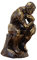 zeitzone Edle Skulptur - Der Denker - Figur nach Auguste Rodin Eisen Replik 26cm