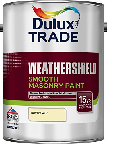 Dulux Trade Weathershield Smooth Masonry Buttermilk 5 Litres