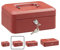 ARREGUI Elegant C9224 Geldkassette aus Stahl | Geldbox | 20 cm breit | Abschließbare Kasse mit Geldeinsatz | Geldkassette mit Schlüssel und Münzeinsatz/Geldeinsatz | Geldkasse | rot