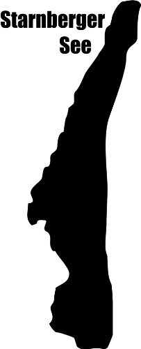 blattwerk-design See, Seen, KFZ-Aufkleber,Starnberger See M070 Schwarz