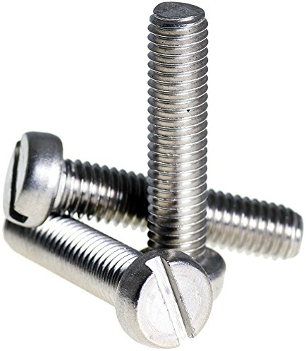 (3mm) M3 x 18 A2 Stainless Steel Slotted Cheese Head Machine Screws Slot Screw DIN 84-10 Pack