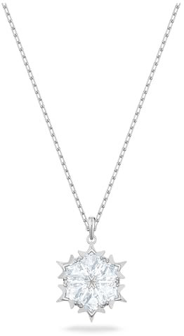 Swarovski Magic Anhänger, Schneeflocke, Weiß, Rhodiniert