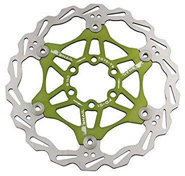 Fahrrad-Scheibenbrems-Rotor, schwimmend, MTB-Rotoren, 160 mm (grün)
