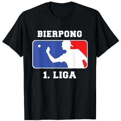 Bierpong 1. Liga Team Beer Pong League Bier Pong Geschenk T-Shirt