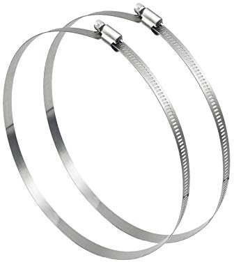 2Pcs 289-311mm Hose Clips Adjustable 304 Stainless Steel Duct Clamps Hose Clamp Pipe Clamp Air Ducting Clamp Worm Drive Hose Clamps