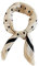 FONYVE Seiden-Gefühl, mittelgroß, quadratisch, Satin-Kopftuch für Damen, 70 x 69,8 cm, 10 Wellenpunkte, Beige, Medium