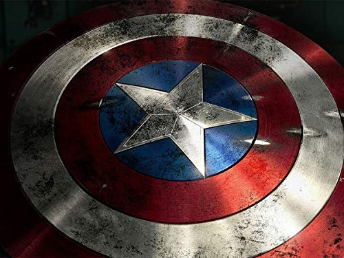 DIY 5D-Diamant-Malerei nach Zahlen, Kristall-Strass-Diamant-Stickerei, Gemälde, Bilder, Kunsthandwerk für Zuhause, Wanddekoration, Captain America-Schild, 30,5 x 40,6 cm