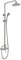 Ibergrif M17003-Mundo, Columna de Ducha, Sistema de Ducha Cuadrado con Ducha de Mano, Manguera de Ducha, Barra de Ducha Ajustable y Soporte, Acero Inoxidable