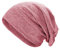 ZLYC Unisex Long Slouch Beanie Leicht Weich Jersey Mütze (Einfach Rosa),Gr. Einheitsgröße