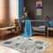 VIMODA Kinderteppich Kinderzimmer Teppich Kurzflor Baby Grau Jungen&Mädchen, Maße:80x150 cm