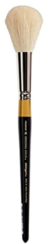 KINGART Premium Original Gold 9265-10 Round MOP Series Artist Brush, Soft Synthetic Hair, Short Handle, for Acrylic and Oil Painting, Size 10