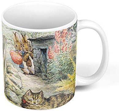 Fabulous Keramische Becher 325ml Petter Kaninchen und die Katze Illustration Kind Beatrice Potter