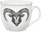 AMBITION Becher Zodiac 550 ml Porzellan 11 x 14,5 x 9,5 cm Kaffeebecher Kaffeetasse Tasse Sternzeichen