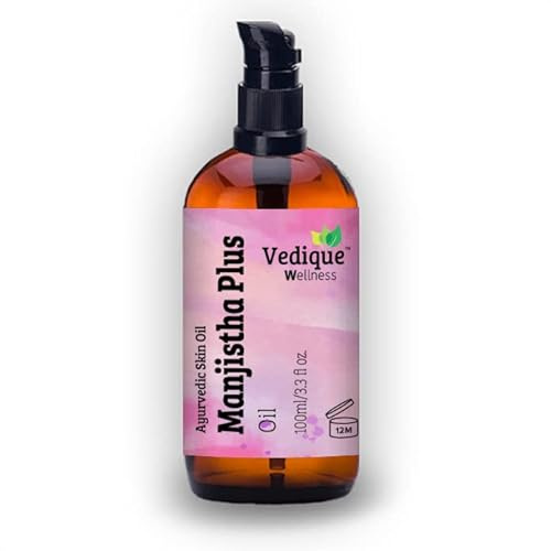 VEDIQUE Remedies Manjistha Plus Oil | Ayurvedic Skin Oil | All Natural-100ml / 3.38 fl oz