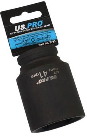 US PRO Tools 41mm 1/2 Drive Hub Nut Socket 6 Point Deep Impact Socket 3795