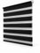 My home store Day and Night Roller Blinds - Zebra Roller Blinds Double Layer Fabric Translucent or Blackout Vision Curtains for Windows and Doors (Black, 184x165cm)