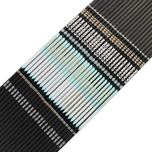 wolfman 32 Zoll Pure Carbon Pfeilschaft ID 4,2 mm Spine 300-1000 Carbon Schaft Rohr Geradheit: +/-.001für DIY Bogenschießen Wettbewerb Pfeil Jagdpfeil für Recurve Bogen Compound Bogen (SP 500.003)