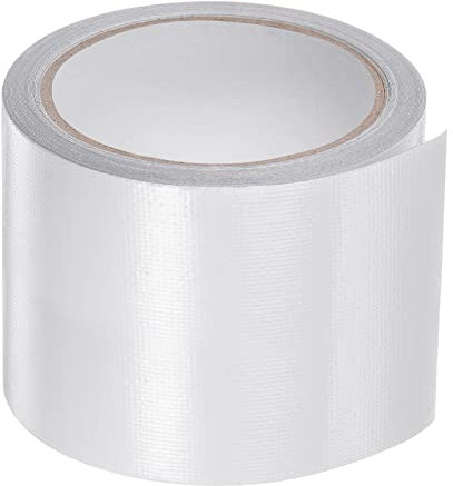 sourcing map Tarpaulin Repair Tape, 3.15 x24.6ft Waterproof Rip Stop Patch and Tent Repair Tape for Tear Resistant Tent Greenhouse, White