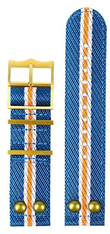 CEKGDB Nylon-Armband für Hamilton Stoff-Uhrenarmband, 22 mm Nieten-Armband, 22 mm, Achat