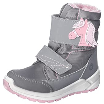 RICOSTA Mädchen Winterstiefel GAREI,Kinder Boots,WMS:Weit,lose Einlage,Sympatex,waschbar,Outdoor-Kinderschuhe,Graphit/Patina (450),29 EU