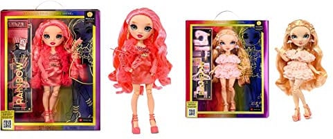 Rainbow High Modepuppe – Priscilla Perez - Pinke Puppe & Modepuppe – Victoria Whitman - Hellrosa Puppe mit Sommersprossen - Modisches Outfit & 10+ Bunte Spiel-Accessoires
