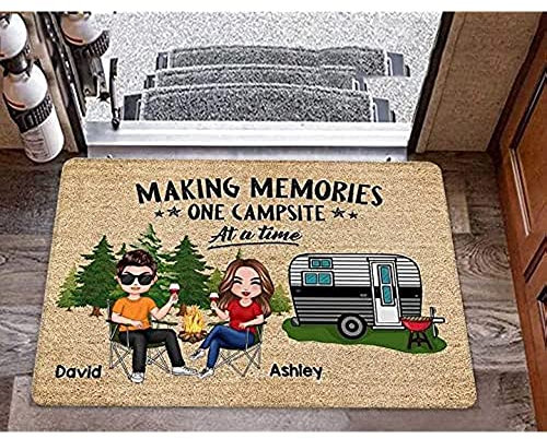 Fussmatte Erinnerungen An Einen Campingplatz Nach Dem Anderen Wecken Küchenmatten Pflegeleichte Waschbar Eingangsteppich Für Badezimmer Wohnzimmer Eingang 40X60Cm