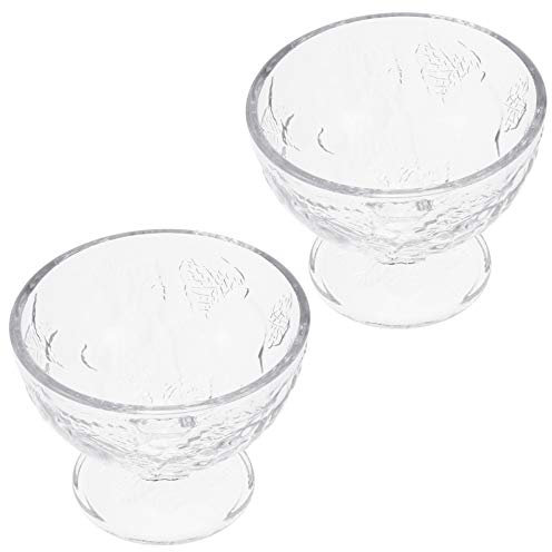 PAREKS Lot de 2 mini récipients transparents en verre transparent pour restaurant, boissons froides, desserts, pudding pour dégustation, fête, desserts, amuse-bouches, verres transparents