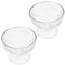 PAREKS Lot de 2 mini récipients transparents en verre transparent pour restaurant, boissons froides, desserts, pudding pour dégustation, fête, desserts, amuse-bouches, verres transparents