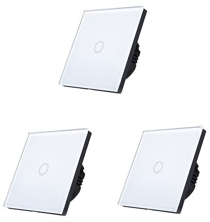 DOITOOL 3 1 Smart-Schalter Dimmer Lichtschalter Dimmer Touch-Schalter Schalter Für Hausgeräte Paddel-Wippe Lichtschalter Joystick Weiß Make-Up Erdtöne