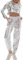 IWEMEK Rave Outfits Damen Metallic Top Glitzer Hose Trainingsanzug Glänzend Hohe Taille Jogginghose Lack Leder Oberteil 80er 90er Fasching Festival Party Disco Hip Hop Kostüm #A: Silber L
