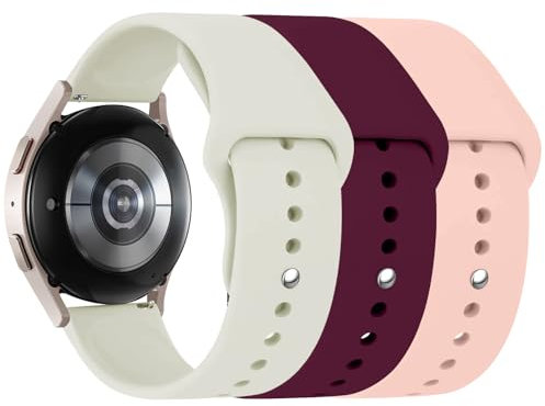 LEIXIUER 3 Pezzi Cinturino Silicone Compatibile con Samsung Galaxy Watch 7 6 5 4 Cinturino 40mm 44mm/4 6 Classico/FE/3 41mm/Active,Cinturini di Ricambio Orologi per Galaxy Watch 7