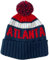 vkawesr City Beanie Strickmütze mit Bommel, Wintermütze mit Bündchen, Sport-Fans, Geschenk für Männer und Frauen, ATL, Einheitsgr��e