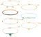 Disney Stitch Armband Mädchen mit Anhängern, Stitch Schmuck Armbänder Set - Geschenke für Mädchen (Gold Stitch 7 Armbänder)