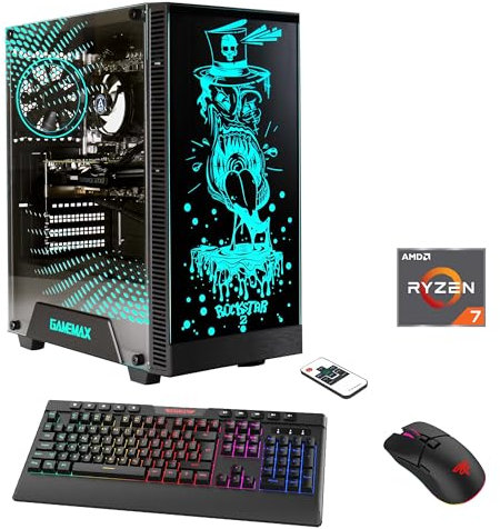 Hyrican Gaming-PC Ryzen 7 7700X 16GB DDR5 1TB SSD Gen4 RTX 4060 Windows 11 (Rockstar 7155)