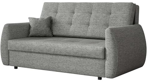 Mirjan24 Sofa Viva Art III mit Schlaffunktion, 3 Sitzer Polstersofa mit Bettkasten inkl. Kissen, Schlafsofa, Bettsofa, Sofagarnitur, Farbauswahl, Wohnlandschaft (Aragon 90)