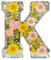 EHOTER Florales Harz Nachtlicht Harz Buchstaben mit Blumen, Floral Harz Nachtlicht Brief Floral Resin Buchstaben mit Blumen Geschenk für Mama Frau Freundinnen (K)