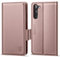 CASBST Handyhülle für Samsung Galaxy S23 Hülle, Premium Leder Schutzhülle Klappbar für Samsung S23, Flip Case mit Kartenfach Ständer Magnet Handytasche mit RFID Klapphülle für Galaxy S23 Rose