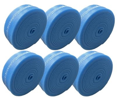 Randstreifen für Fußbodenheizung 150 Meter | 150 x 8 mm | 6 Rollen | Randdämmstreifen Randstreifen Randdämmung | Fussbodenheizung | Blau | haltbares