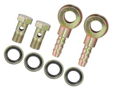 Motoforti M10x1 8mm Banjo Hose Barb Bolt Fittings Adapter for Car (Set of 2) Long-lasting