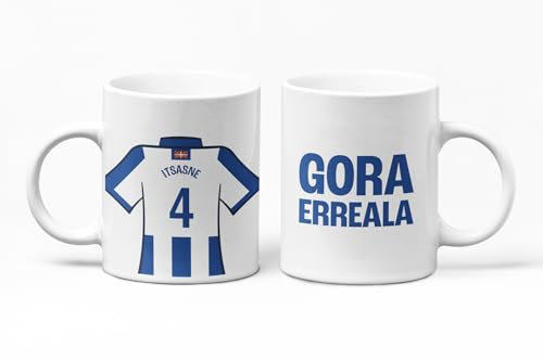 C&P Taza Personalizada de Fútbol | Regalo Original para Aficionados del Fútbol | Taza de Desayuno | Regalo Equipo de Fútbol | Diseño Único y Duradero (Sociedad) 350 ML