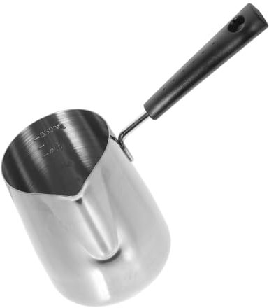 PRETYZOOM tire de la taza de flores taza o leche cafetera espresso jarra de leche cafetera inoxidable yogurteras café taza de vapor de leche jarra para espumar leche Acero inoxidable