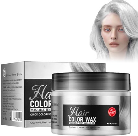 Haarwachs Temporäres Haarfarbe Wachs, Unisex Haarfärbemittel Wachs, Temporäre Haarfarbe,Bunter Haarwachs für Männer und Frauen,Natürliche Frisur Haartone Wachs hair wax