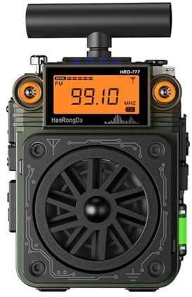 Mini radio portátil de onda corta AM/FM/SW/WB Radio de onda corta con altavoz Bluetooth, control por aplicación, alarma SOS, temporizador de sueño, reloj despertador de bolsillo, radio recargable