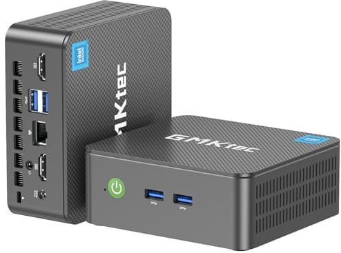 GMKtec G3 Plus N150 Mini PC Intel Twin Lake N150 (Upgrade N100), 16 GB RAM 3200 MHz, 512 GB PCIE3.0 SSD M.2 NVMe SSD (soporta PCIe 3.0), Mini Computadora, USB 3.2*4.2*HDMI 4K @60Hz, 2.5G LAN, Micro PC