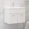 ShGaxin Mueble con Lavabo, Mueble Bajo Lavabo, Lavabo con Mueble, Armario Bajo Lavabo, Blanco Brillante aglomerado