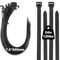 120 lbs Cable Ties Heavy Duty 100 Pack, 24 inch Long Zip Ties, 600 mm x 7.6 mm Black Nylon Plastic Self Locking Cable Wrap with UV Resistant for Tidy Wires, Workshop, Home, Garden and Outdoor