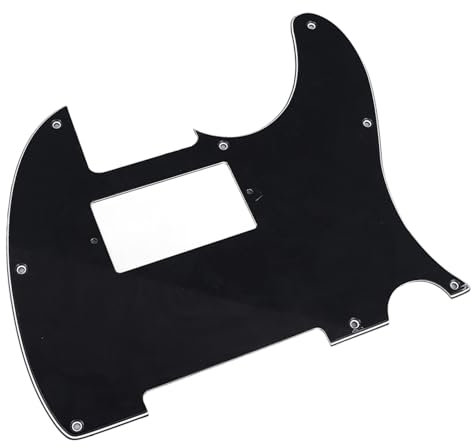 Joyance Gitarren-Pickguard aus PVC, kratzfest, dekorative Rauschunterdrückung, Gitarrenschutzplatte für Fender-Telecaster, Schwarz