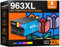 Kuva 963xl Multipack Kompatibel mit HP 963 963XL Kompatibel für HP Officejet Pro 9010 9012 9013 9014 9015 9016 9018 9019 9020 9022 9023 9025 (Schwarz Cyan Magenta Gelb)