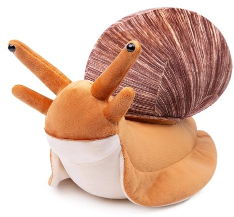Tiny Heart 15.7in Simulations Schnecken Plüschtier, realistisches weiches Plüsch Schnecken Tierspielzeug der Serie,Wildtiersammlung,geeignet für Heimdekoration Spielbegleiter für Kinder -Braun